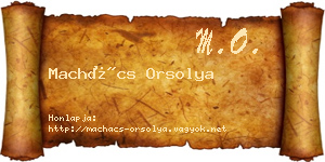 Machács Orsolya névjegykártya